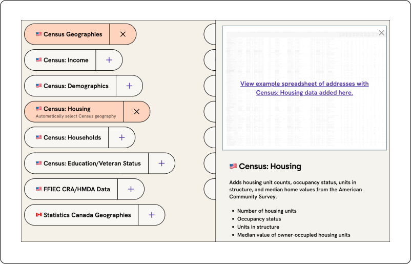 Housing geography select box