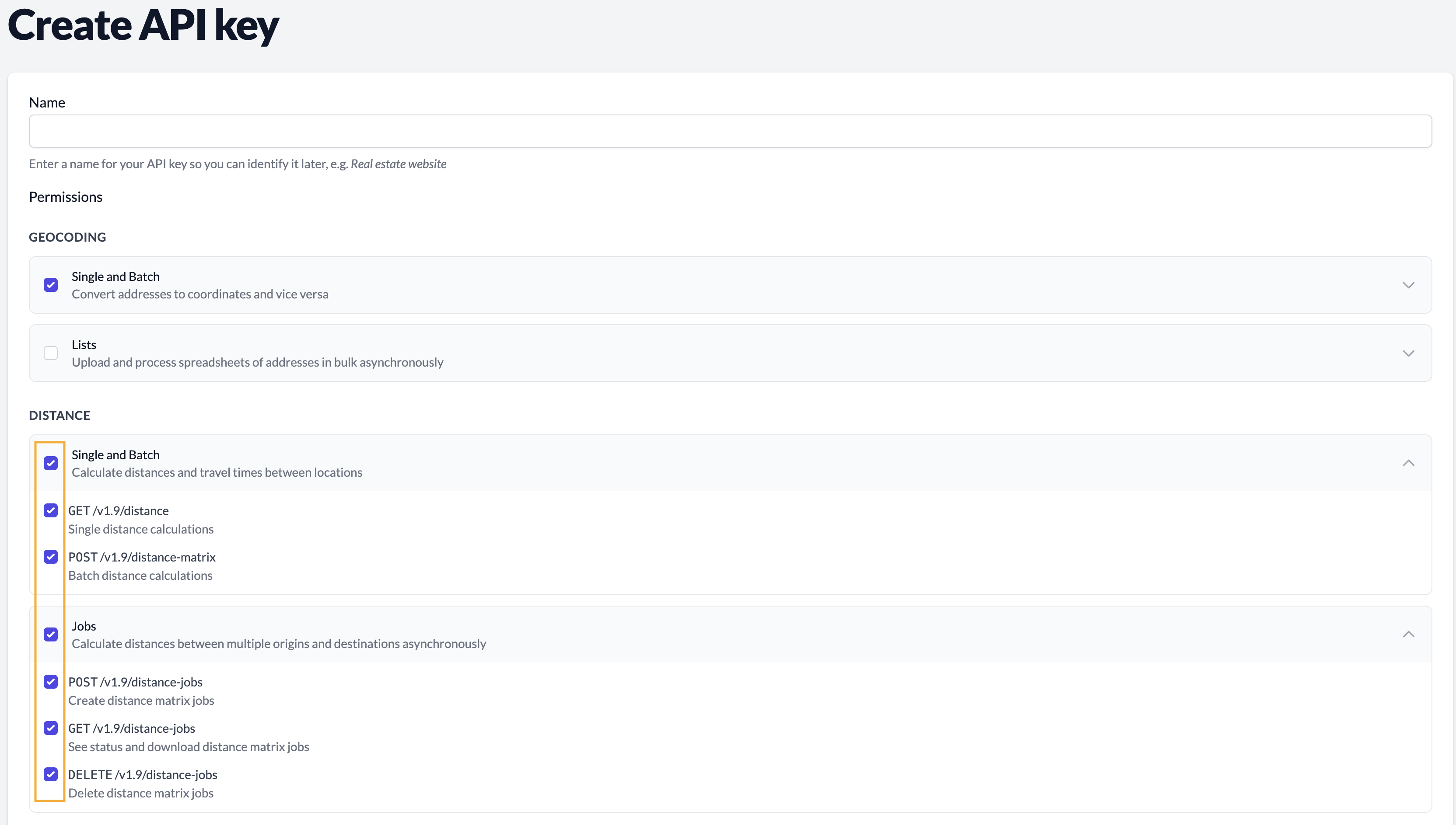 Create API Key