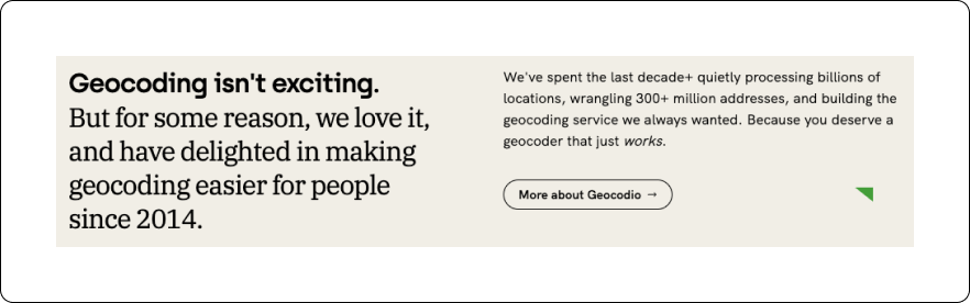 Geocodio redesign - typography