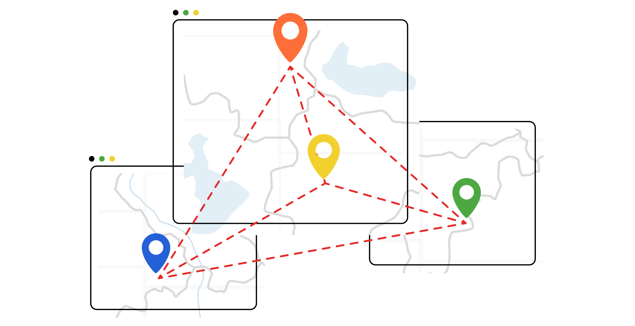 Distance calculations illustration
