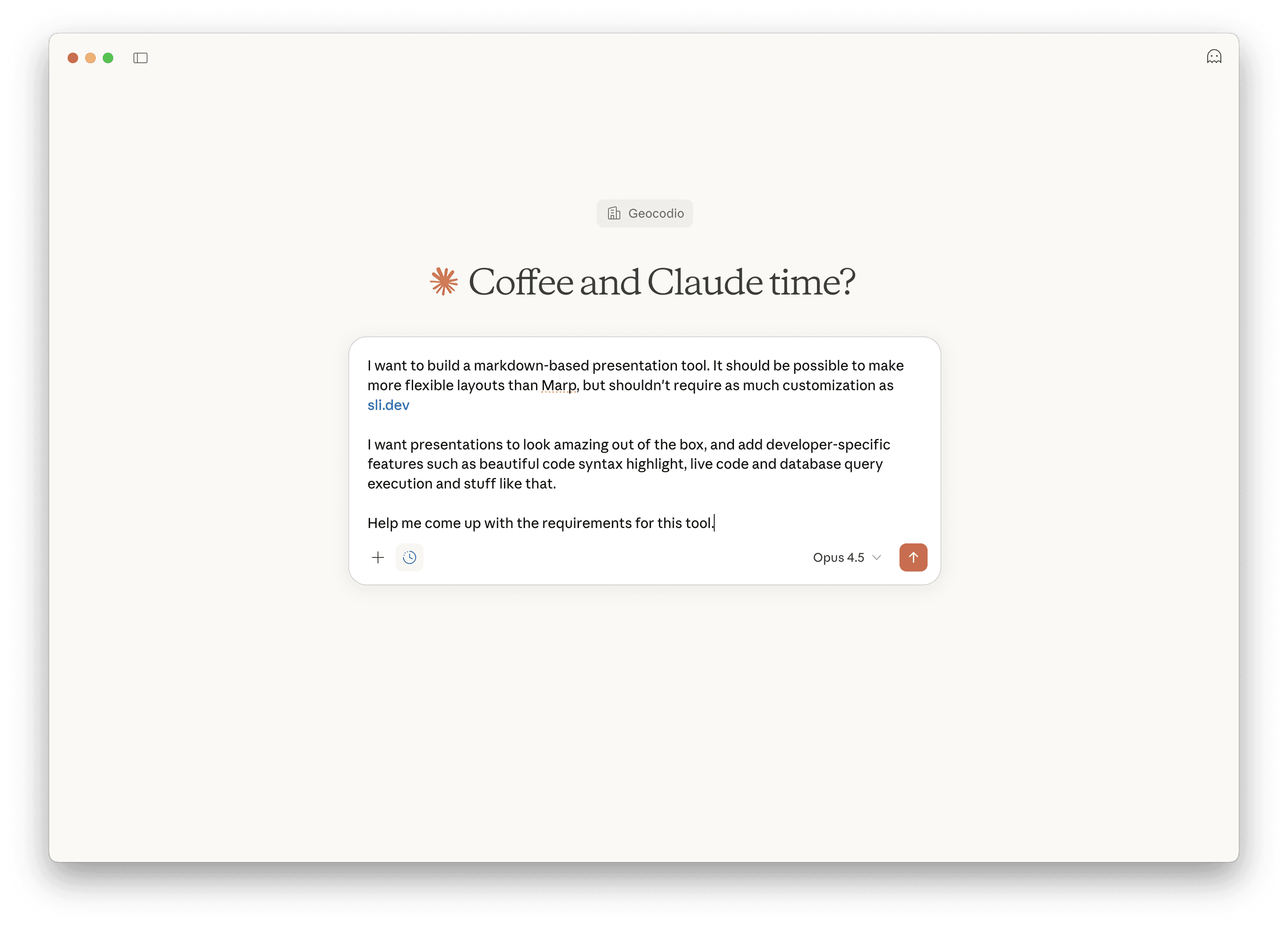 Idea generation with Claude