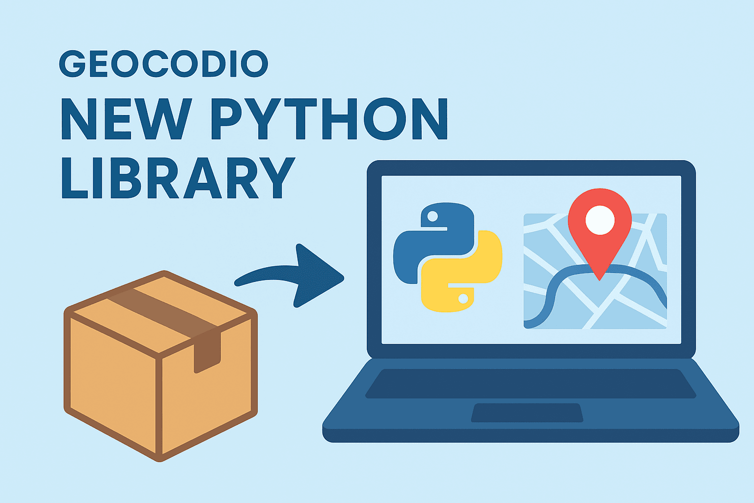 Geocodio's new official Python library simplifies geocoding, reverse geocoding, and data appends for US and Canadian addresses with batch processing support, automatic error handling, and easy integration for developers.