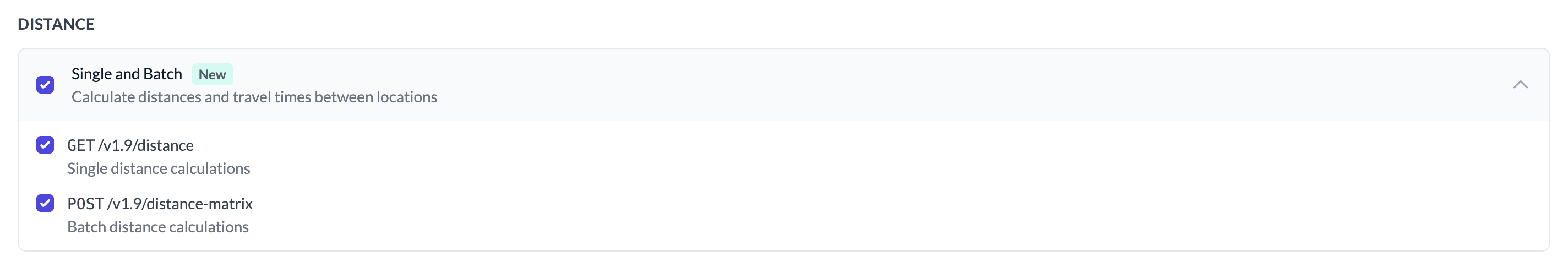 Checking Box for Distance