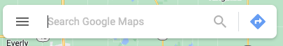 Google Maps search bar